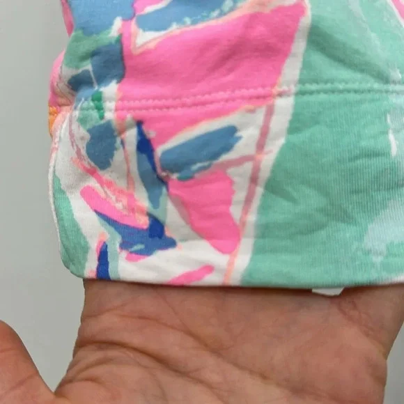 Lilly Pulitzer Estrada Out to Sea Flat French Terry Shift Cotton Blend Dress M - Picture 7 of 7